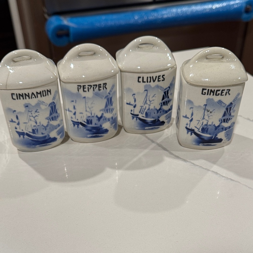 vintage spice jars from Czechoslovakia